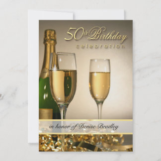 Personalisierte 50. Geburtstagsparty Einladungen