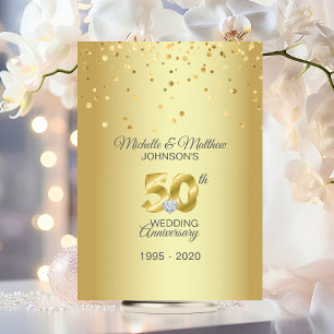 Personalisierte 50. goldene Hochzeitsjubiläumseinl Einladung