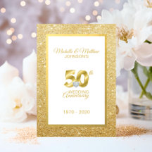 Personalisierte 50. goldene Hochzeitsjubiläumseinl