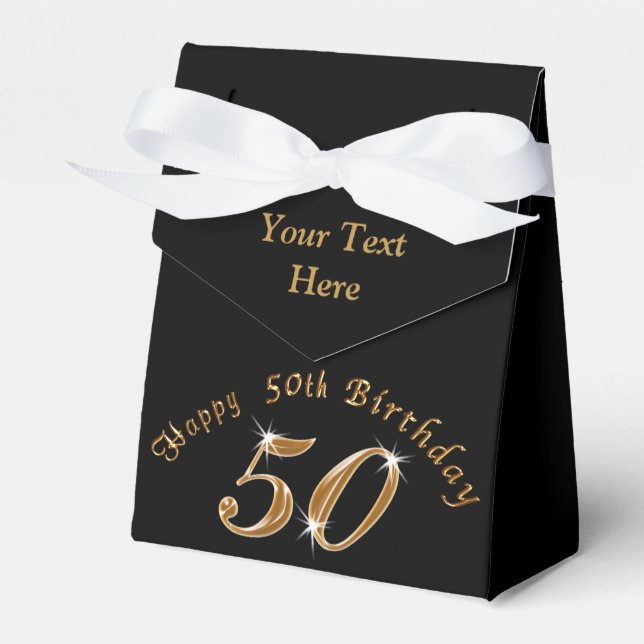 Personalisierte 50. Hochzeit Jubiläum Gefälligkeit Geschenkschachtel (Vorderseite)