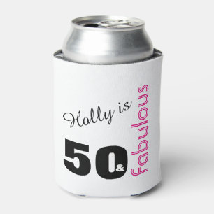 Personalisierte 50 und fabelhafter Themed 50. Dosenkühler