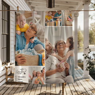 Personalisierte 5-Foto-Beste-Oma-aller-Zeiten-Mini Fleecedecke