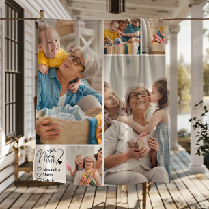 Personalisierte 5-Foto-Beste-Oma-aller-Zeiten-Mini Fleecedecke