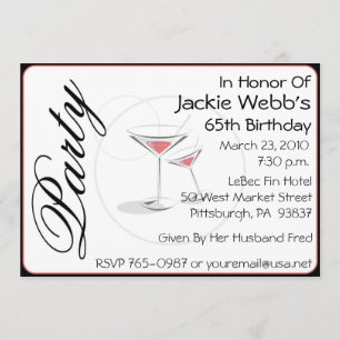 Personalisierte 65. Geburtstags-Party Einladung