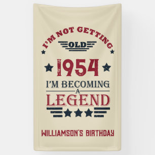 Personalisierte 70 Vintage Geburtstagsparty Banner