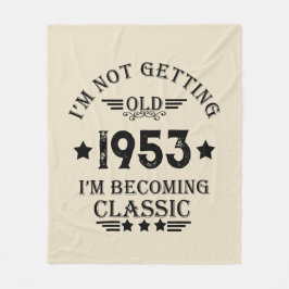 Personalisierte 70 Vintage Geburtstagsparty Fleecedecke