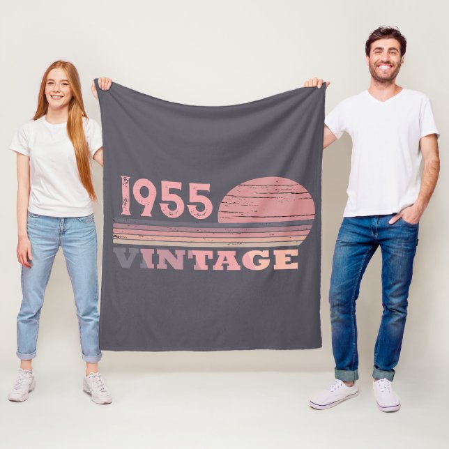 Personalisierte 70 Vintage Geburtstagsparty Fleecedecke (Beispiel)