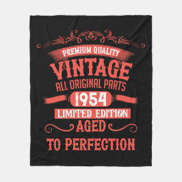 Personalisierte 70 Vintage Geburtstagsparty Fleecedecke