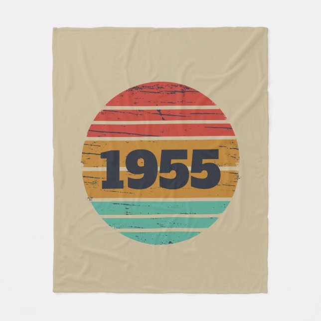 Personalisierte 70 Vintage Geburtstagsparty Fleecedecke (Vorderseite)
