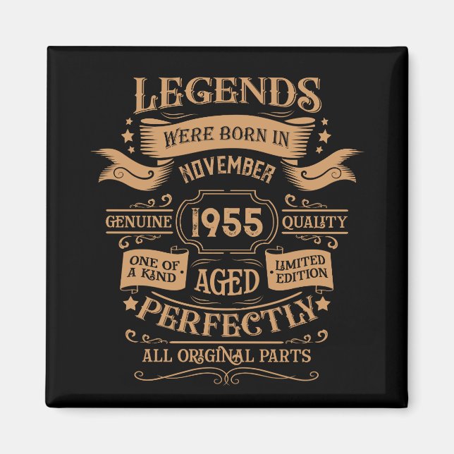 Personalisierte 70 Vintage Geburtstagsparty Magnet (Vorne)