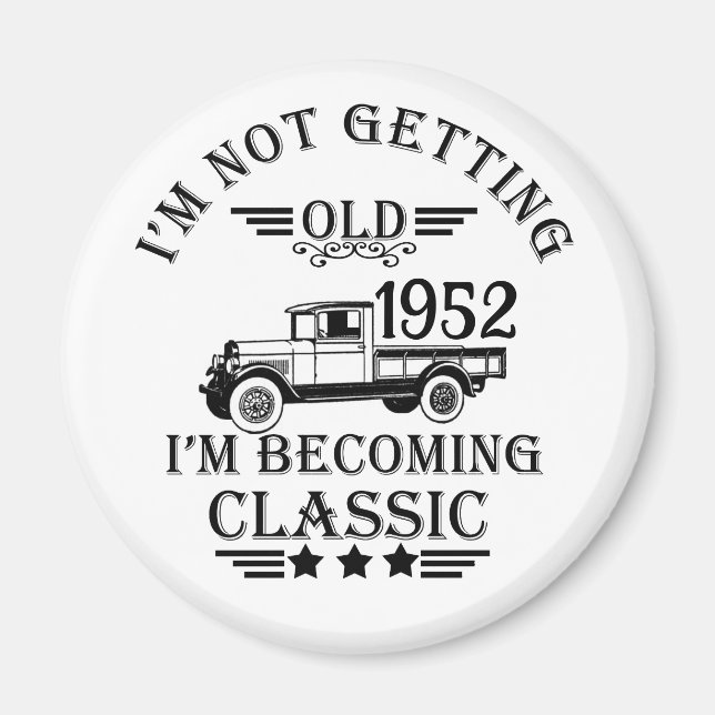 Personalisierte 70 Vintage Geburtstagsparty Magnet (Vorne)