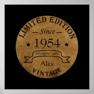 Personalisierte 70 Vintage Geburtstagsparty Poster