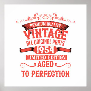 Personalisierte 70 Vintage Geburtstagsparty Poster