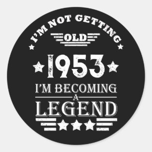 Personalisierte 70 Vintage Geburtstagsparty Runder Aufkleber