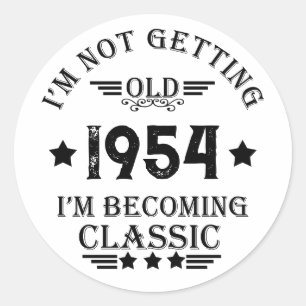 Personalisierte 70 Vintage Geburtstagsparty Runder Aufkleber