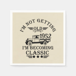 Personalisierte 70 Vintage Geburtstagsparty Serviette