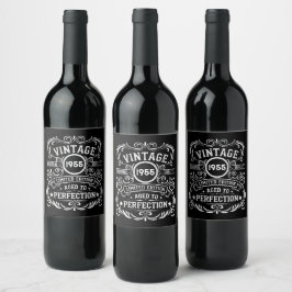 Personalisierte 70 Vintage Geburtstagsparty Weinetikett
