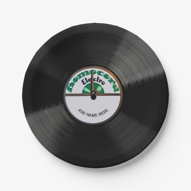 Personalisierte 78 Vinyl-Schallplatten-Design-Papi Pappteller (Vorderseite)