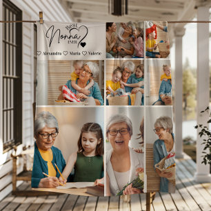 Personalisierte 8-Foto-Beste-Nonna-aller-Zeiten-Mi Fleecedecke