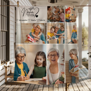 Personalisierte 8-Foto-Beste-Oma-aller-Zeiten-Mini Fleecedecke
