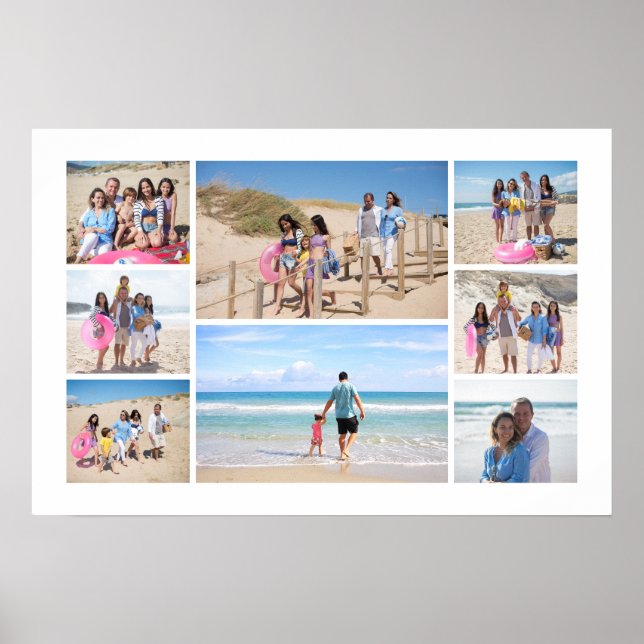 Personalisierte 8-Foto-Collage Poster (Vorne)