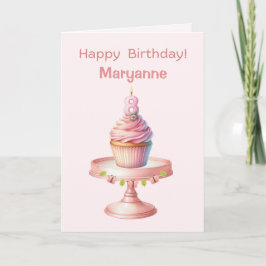 Personalisierte 8. Geburtstagskupcake-Karte Karte