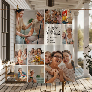 Personalisierte 9-Foto-Beste-Oma-aller-Zeiten-Mini Fleecedecke