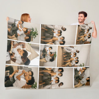 Personalisierte 9-Foto-Collage Fleecedecke