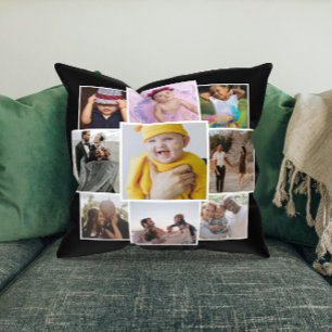 Personalisierte 9-Foto-Collage Kissen