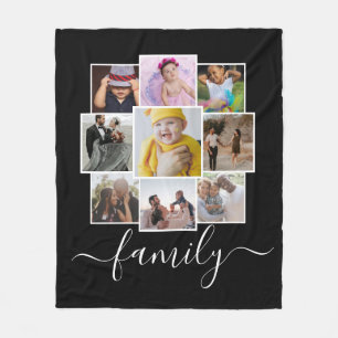 Personalisierte 9 Foto- und Textsammlung Fleecedecke