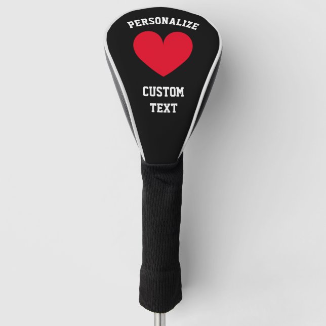 Personalisierte Abdeckung des Golftreibers mit rot Golf Headcover (Vorderseite)