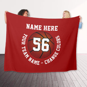 Personalisierte Abendgeschenke für Basketball Fleecedecke