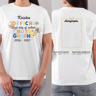 Personalisierte Abschiedsunterschriften zum letzte T-Shirt