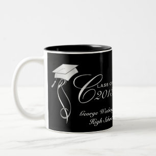 Personalisierte Abschluss-Foto-Tassen - Silber Zweifarbige Tasse