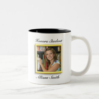 Personalisierte Abschluss-Foto-Tassen Zweifarbige Tasse