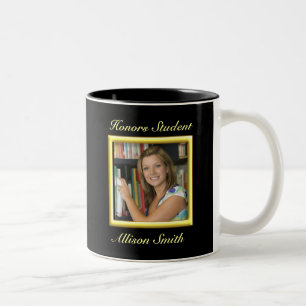 Personalisierte Abschluss-Foto-Tassen Zweifarbige Tasse