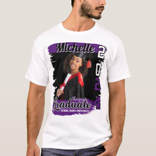 Personalisierte Abschluss Foto und Name T-Shirt