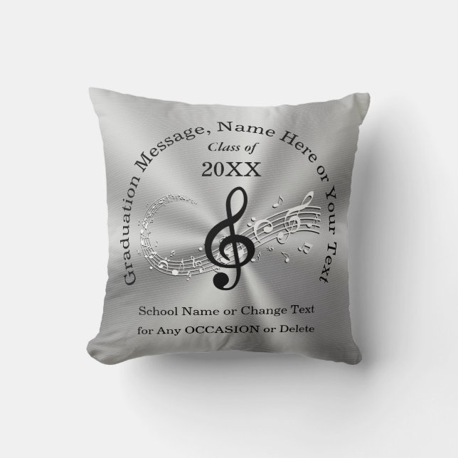 Personalisierte Abschluss-Geschenke für Musikgroßm Kissen (Vorderseite)
