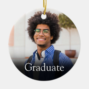 Personalisierte Abschlussfoto-Definition Keramik Ornament