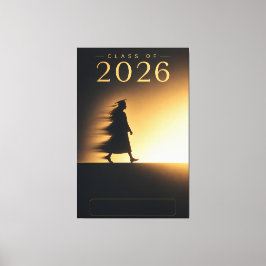Personalisierte Abschlussklasse 2026 Namensleinwan Leinwanddruck