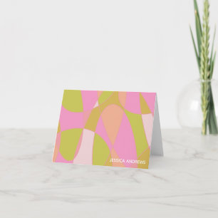 Personalisierte Abstrakt rosa grüne moderne Geomet