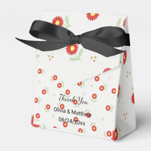 Personalisierte abstrakte blaue und weiße Blumen Geschenkschachtel