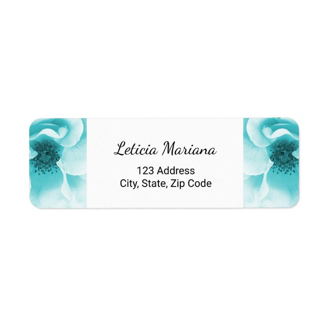 Personalisierte Abstrakte Blu & White Florals (Vorne)