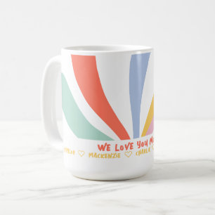 Personalisierte Abstrakte Blume und Text Kaffeetasse