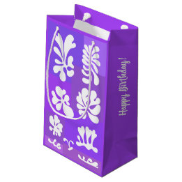 Personalisierte Abstrakte Formen Design Lila | Kleine Geschenktüte