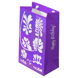 Personalisierte Abstrakte Formen Design Lila | Kleine Geschenktüte