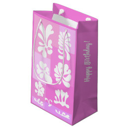 Personalisierte Abstrakte Formen - rosa Design | k Kleine Geschenktüte