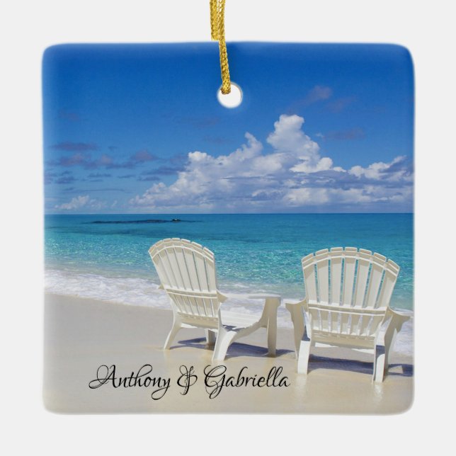 Personalisierte Adirondack Stühle in der Keramikornament (Vorderseite)
