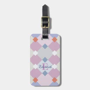 Personalisierte adorable geometrische Diamantform Gepäckanhänger