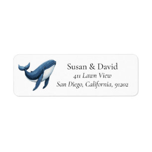 Personalisierte Adresse für Blauwale